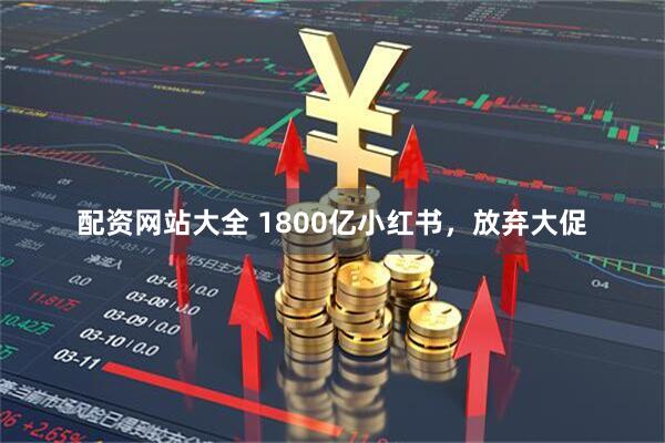 配资网站大全 1800亿小红书，放弃大促